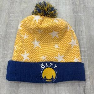 2016 NEW ERA GOLDEN STATE WARRIORS THE CITY HARDWOOD CLASSIC KNIT STARRY BEANIE